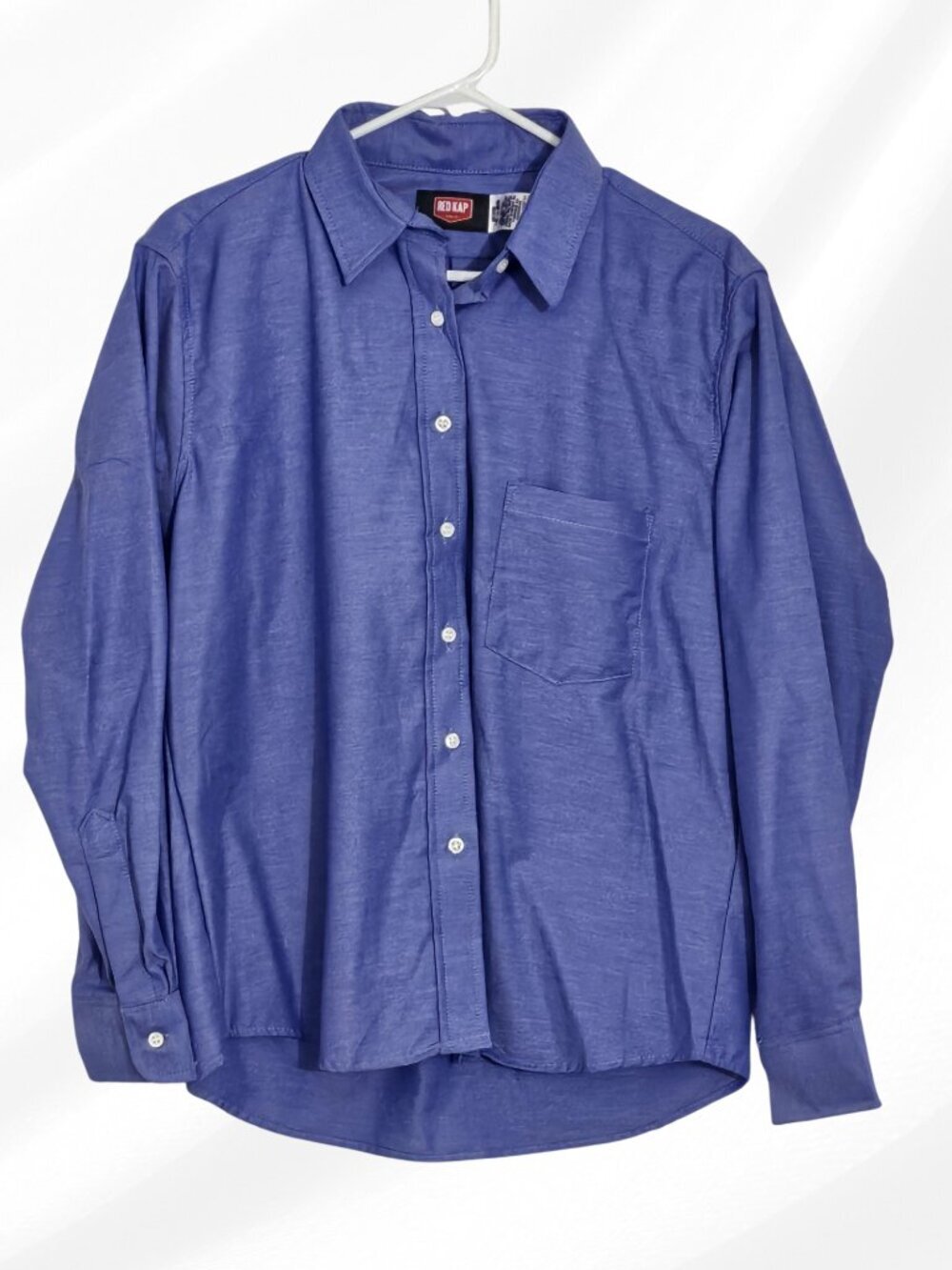 2/$20 Red Kap Blue Button Front Long Sleeve Work Shirt Size 14 Womens